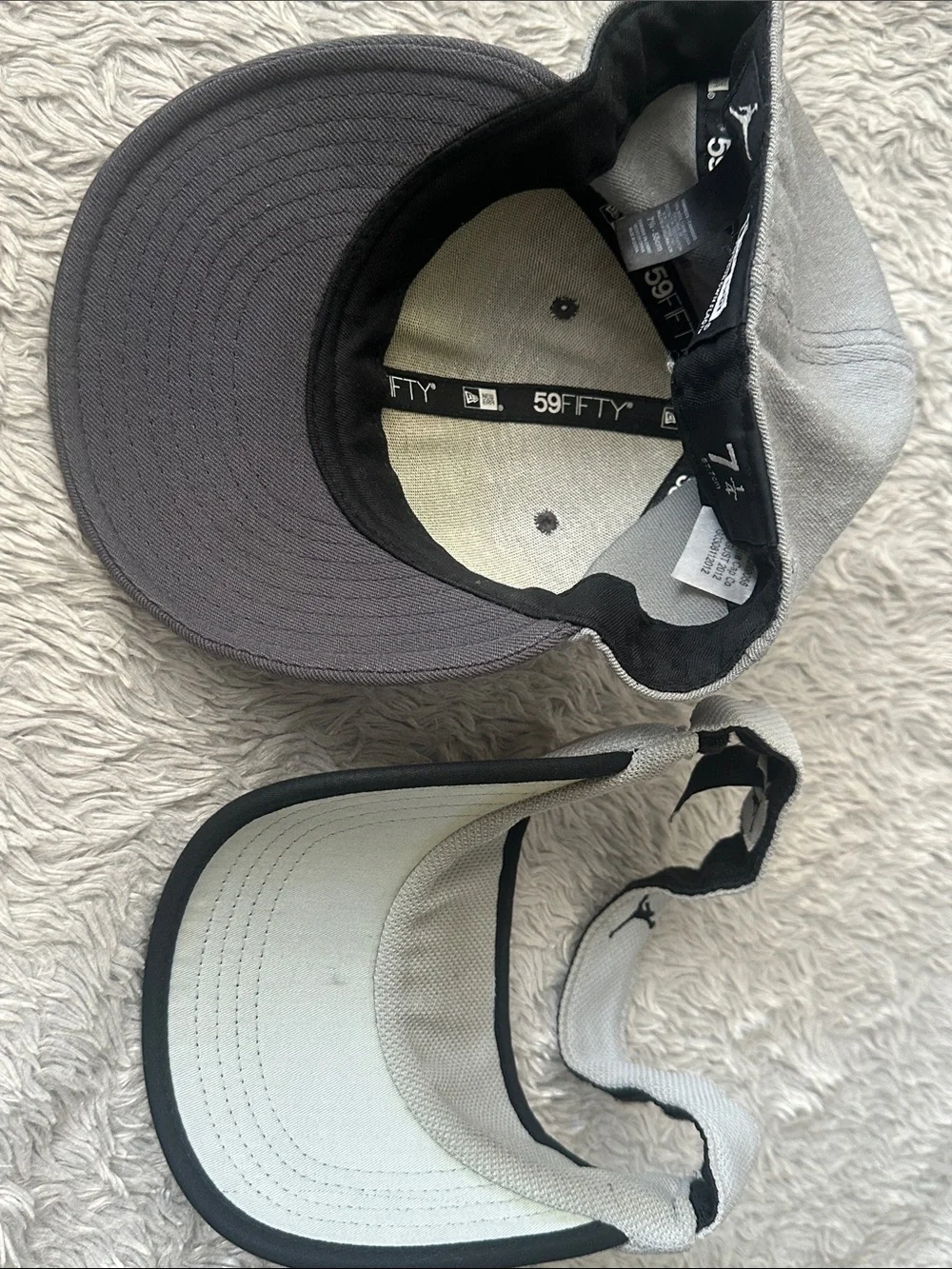 Jordan Gray 7 1/4 fitted Hat & Gray 23 Visor